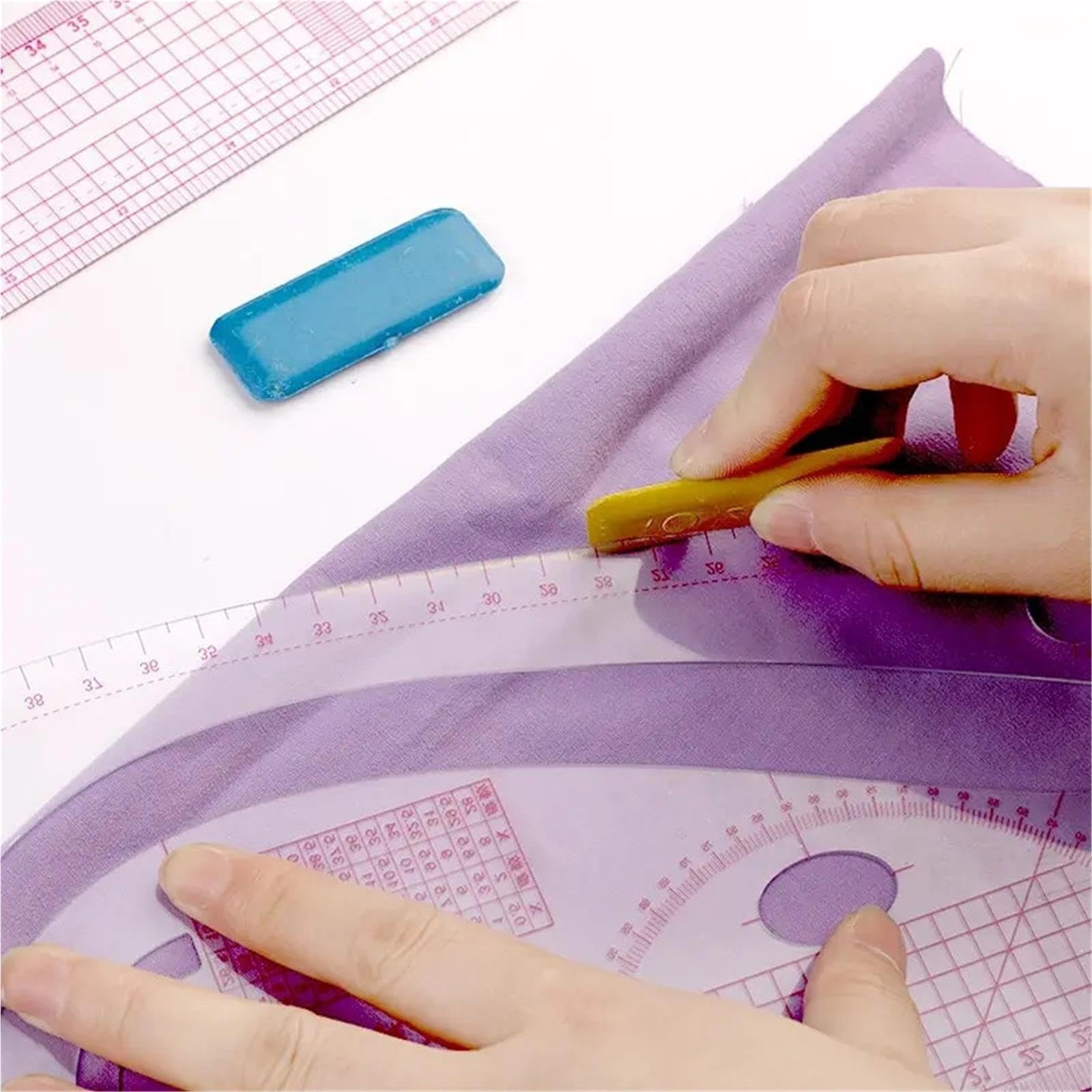 Plantilla De Dibujo A Medida De Medida De Mosaico Suave De Regla Curva | Kit de herramientas de accesorios de costura DIY 6 PCS