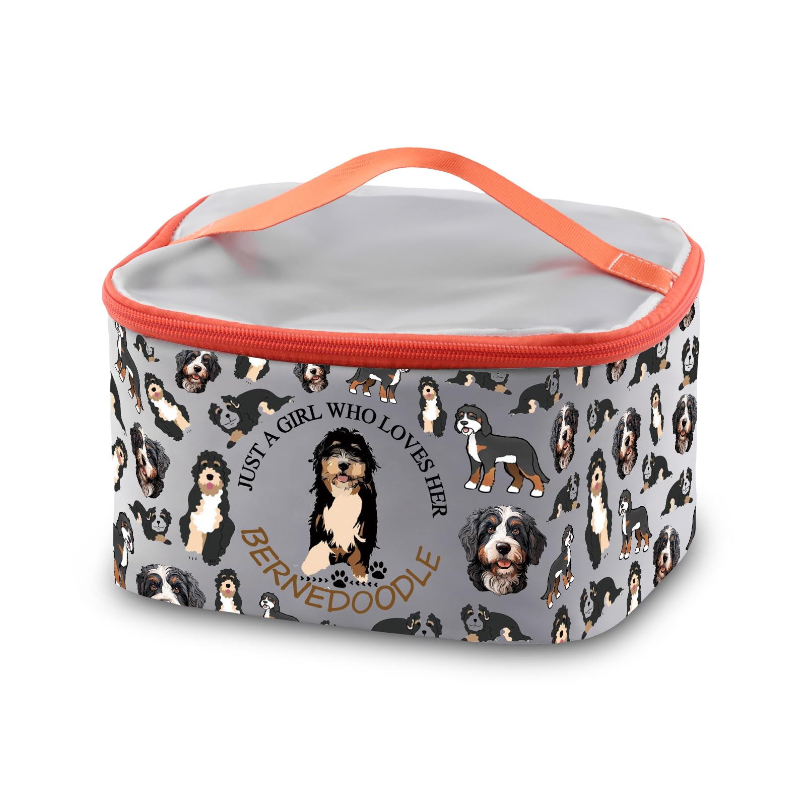 PXTIDYT Bernedoodle Lover Gift Who Loves Her Bernedoodle Cosmetic Bag Bernedoodle Dog Mom Zipper Bag Doodle Lover Gift (Organizer Bag)