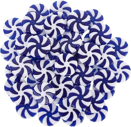 Abaodam 50 piezas de bolas rojas decorativas de chocolate con menta y menta decoración inastillable decoración plana decoración de bastón bonitos