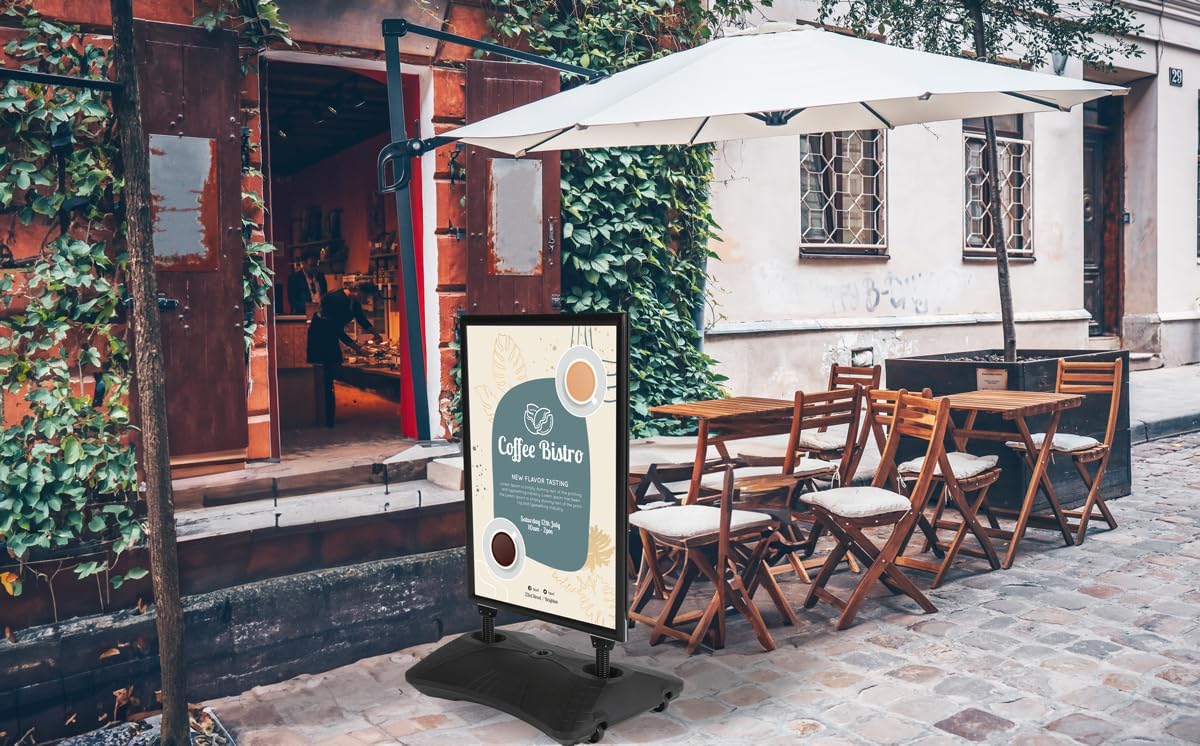 WindPro® ECO Caballete publicidad exterior DIN A1 czarny dwustronny