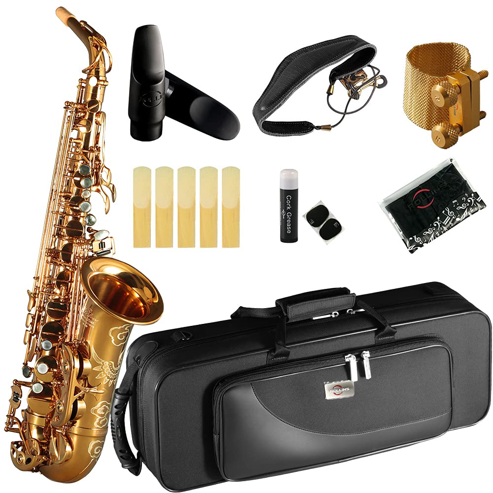 Rollins Saxophone alto RSA-X3, E flat Selmer 54-Key,Matériau cuivre rouge + laiton,Or