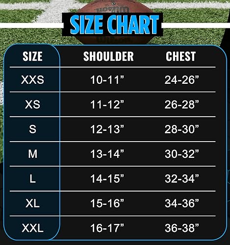Miniatura 6 de Sports Unlimited Xcalibur - Hombreras de fútbol juvenil, hombreras juveniles para fútbol