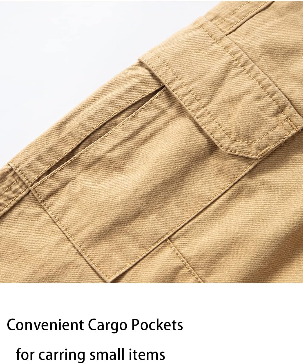 Boys' Drawstring Elastic Waist Cargo Jogging Pants for Kids - Image 7