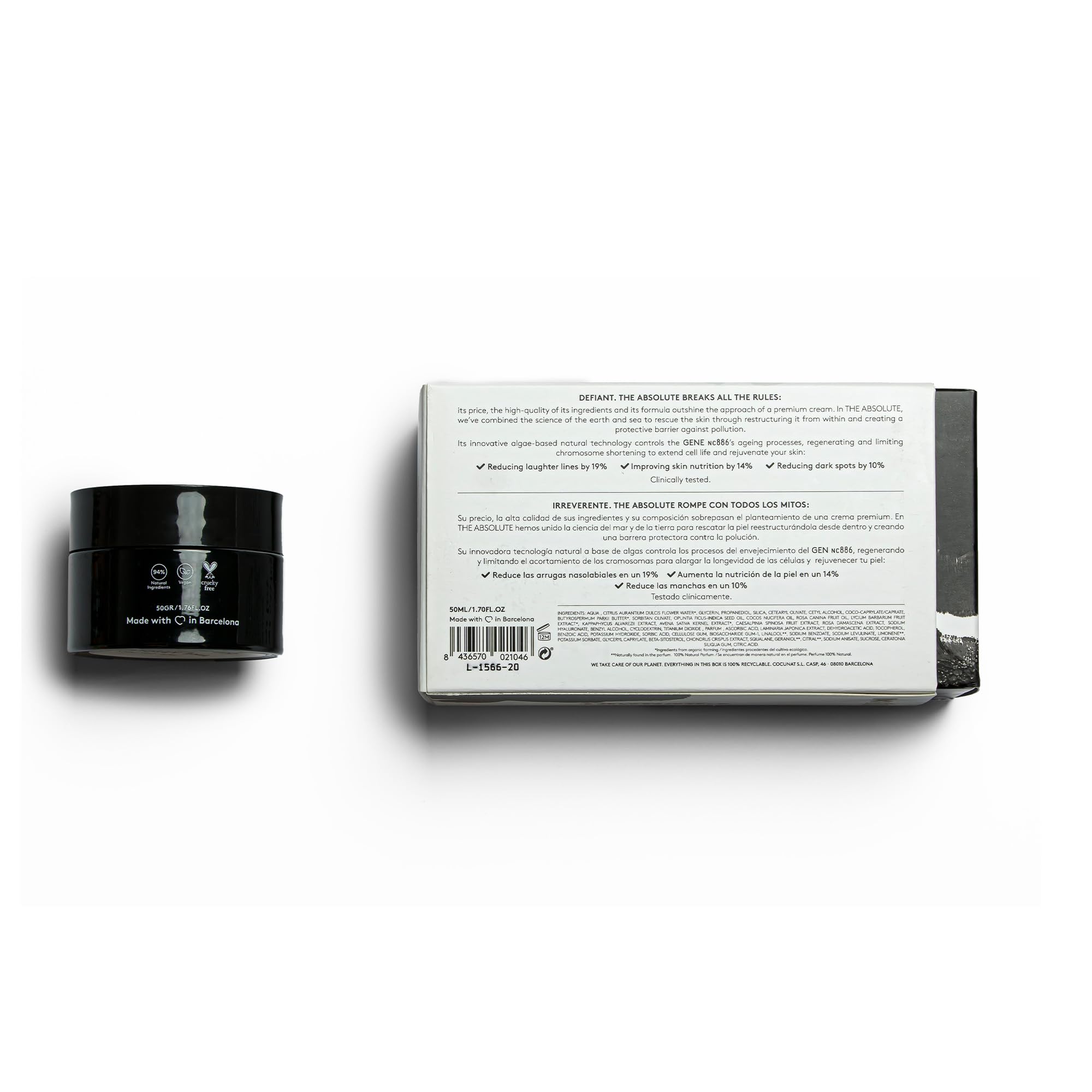 COCUNAT - Crème Visage Anti-âge - Agit contre les Rides, les Taches, la Fermeté et la Luminosité - Tous Types de Peau - 50ml - The Absolute