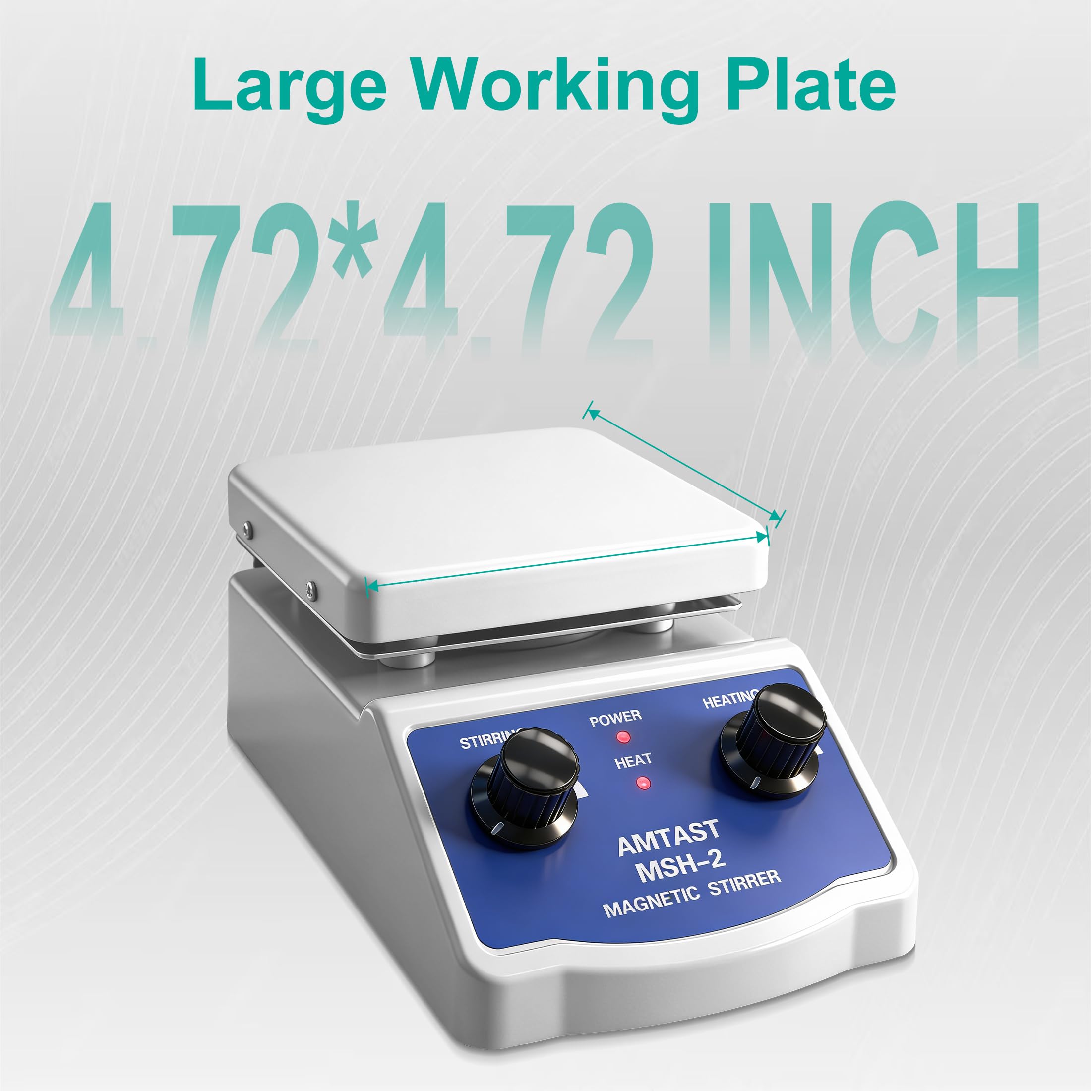 Agitatore magnetico con piastra riscaldante, frullatore e supporto termometro, per riscaldamento e laboratorio, piastra magnetica