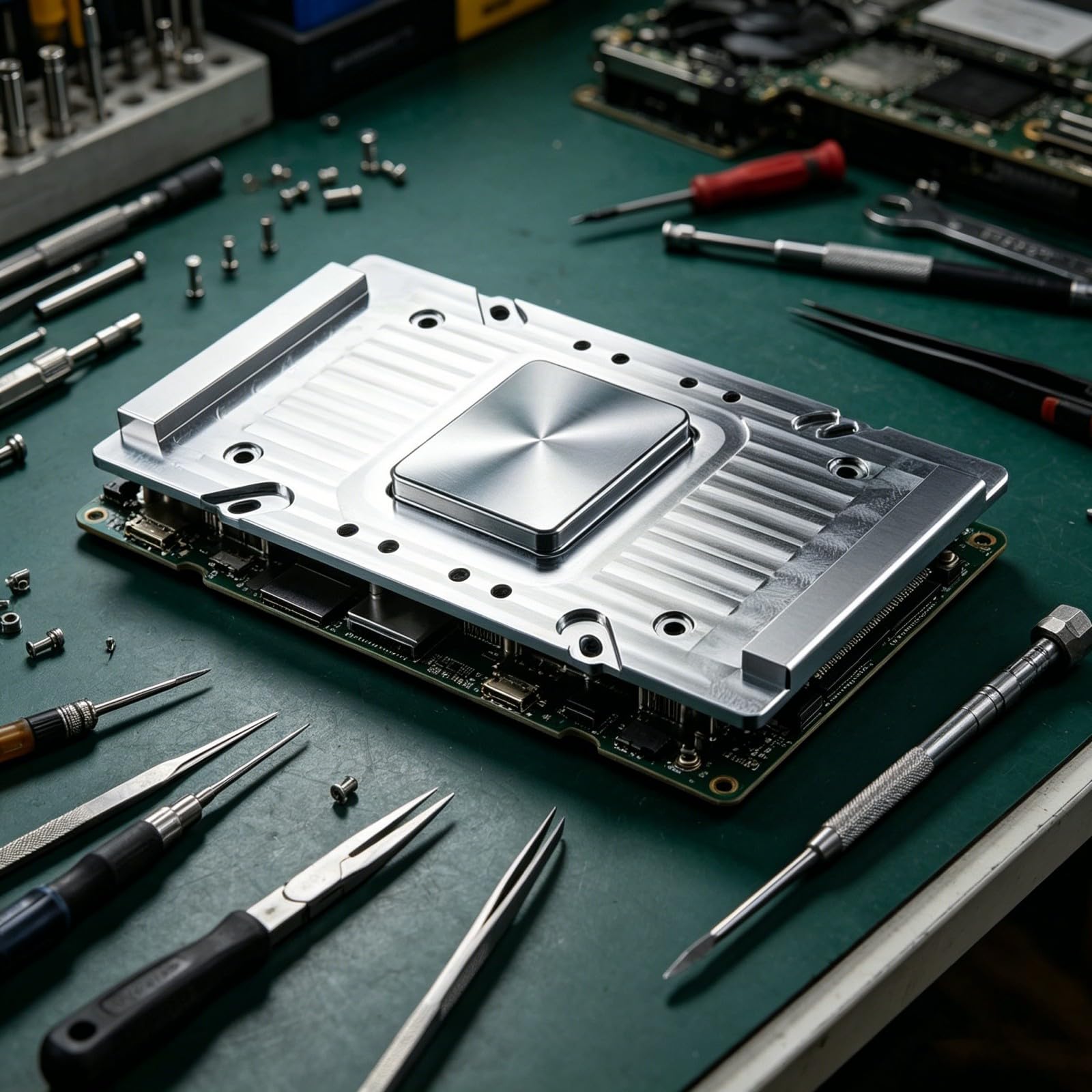 Alluminio Diffusore di Calore Dissipazione Termica Piastra Radiatore Sostituzione per V100 SXM2 GPU Accessori Scheda Grafica Intelligence Driver di Raffreddamento