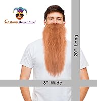 Vista 2 de Disfraz de barba larga de Hillbilly Hillbilly con barba falsa, disfraz de gnomo, barba de colina, Billy, talla única