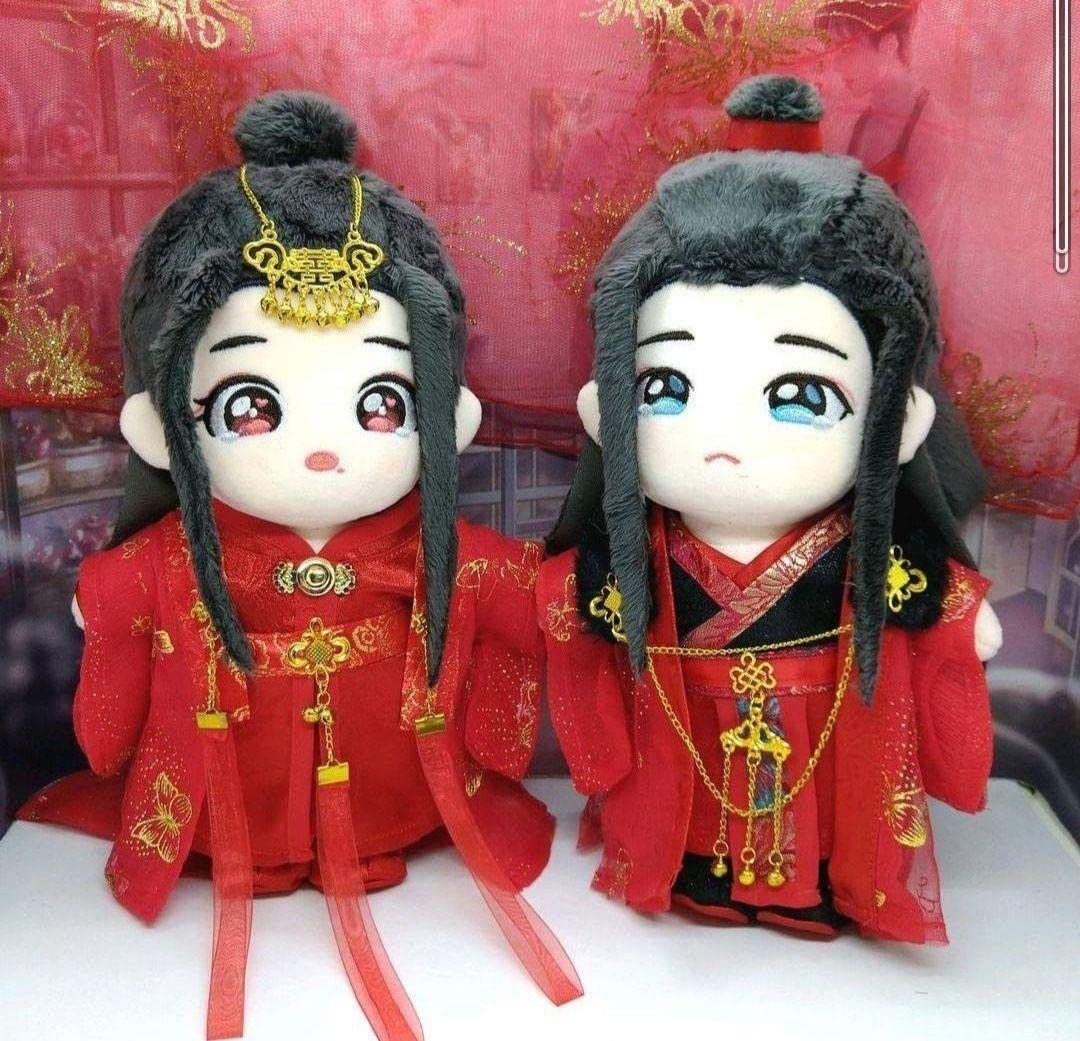 土日セール◆王一博　肖戦　骨入ぬいぐるみ➕【花田初遇】衣装➕古装用付毛（お団子） 博君一肖 bjyx 20cmぬいぐるみ 本体のみ 王一博 肖戦 陳情令 95