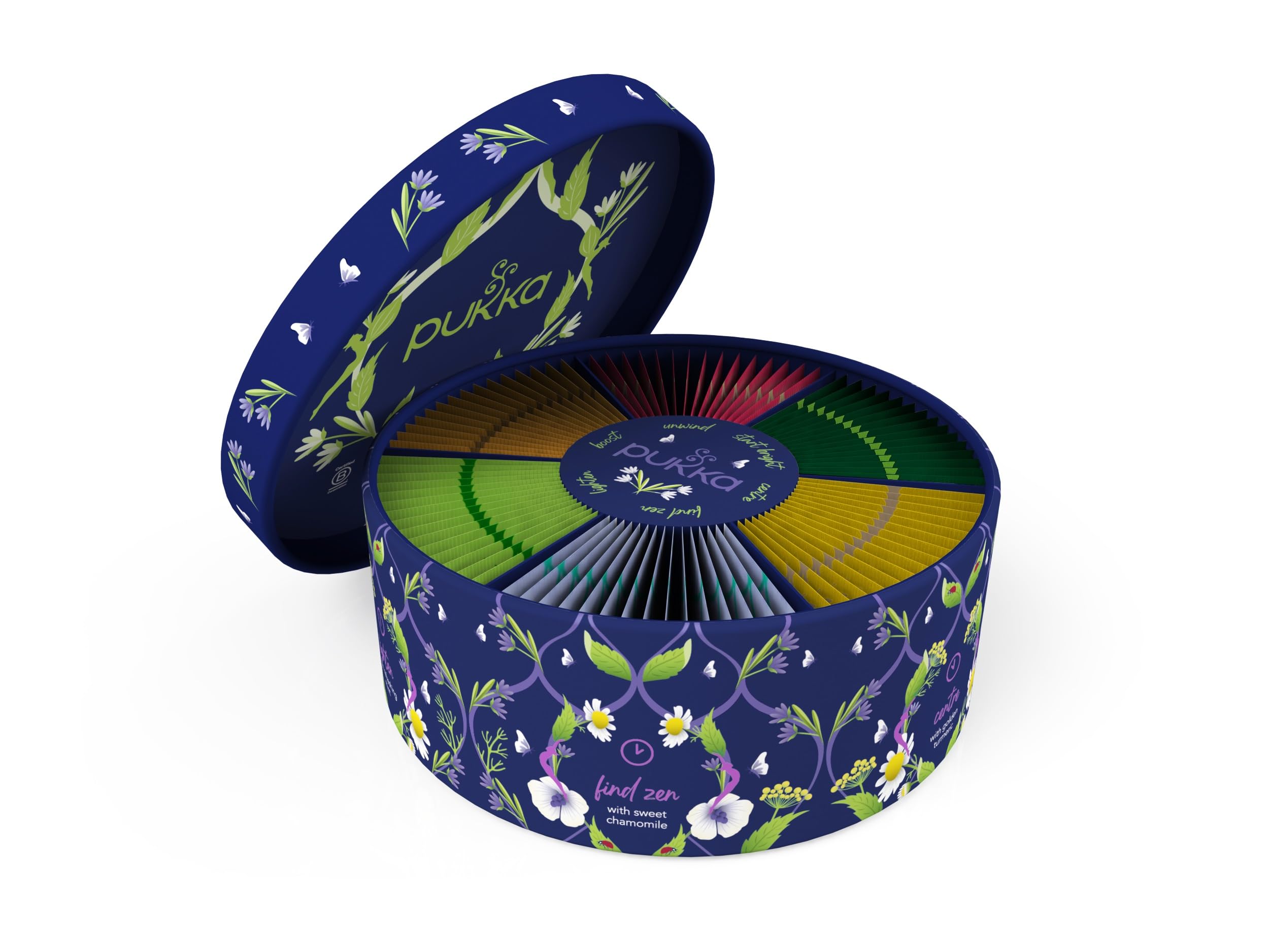Pukka | Estuche de descubrimiento Prestige regalo | Selección Surtido de 6 tés e infusiones 100% orgánicos | 90 bolsitas de té Matcha, Jengibre, Miel, Menta, Manzanilla | Idea de regalo para mujer y