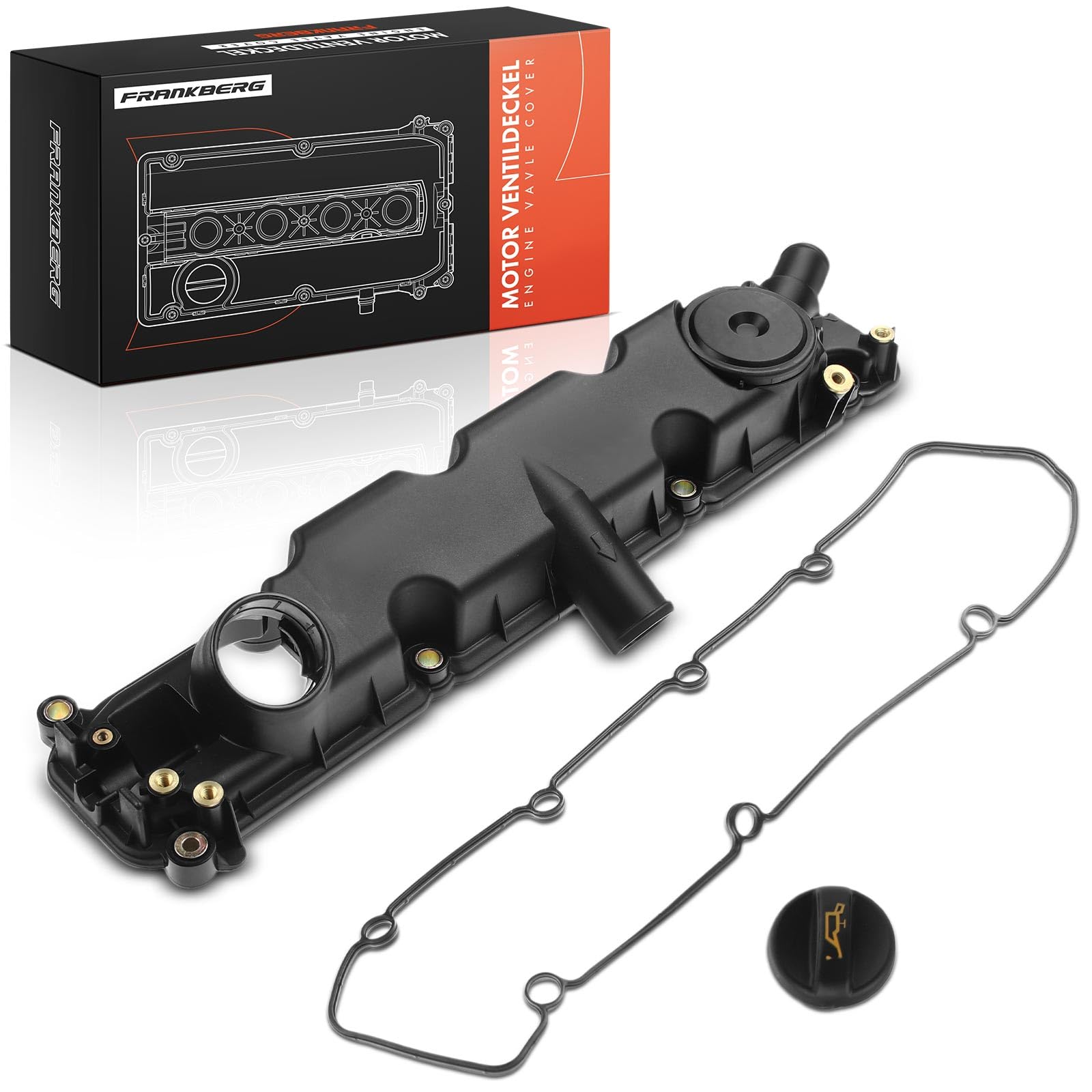 Frankberg Tapa de válvulas Diesel Compatible con Berlingo/Berlingo First MPV GFK GJK MF 2.0L Berlingo/Berlingo First Furgoneta/MPV M 2.0L Partner Combispace 5 G 2.0L 206 Compacto 2A/C 2.0L 9630142180