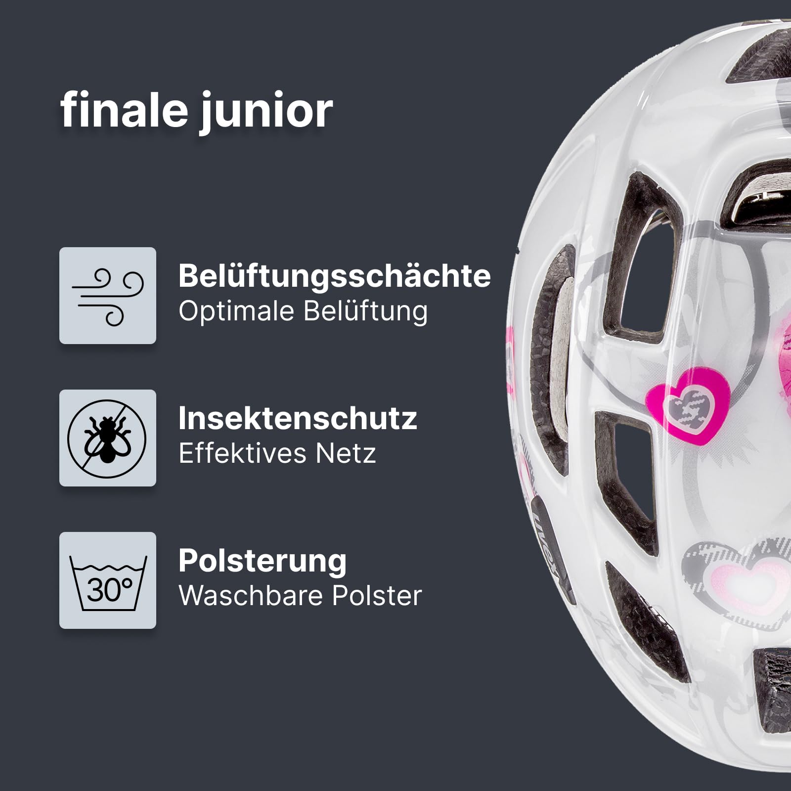 uvex finale junior lekki kask rowerowy dla dzieci – indywidualne dopasowanie rozmiaru – możliwość rozszerzenia za pomocą światła LED