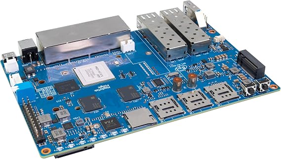 Banana Pi BPI-R4 WiFi 7 OpenWRT Wireless Dual-Band WiFi Router Board, MediaTek MT7988A (Filogic 880) SoC, 4G/5G Internet Router, 4X GbE and 2X 10GbE SFP for NAS Smart Home Gateway (8GB RAM Bundle2)