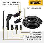 DEWALT 8-Piece Car Detailing Vacuum Hose Accessory Kit, DXVA13-0801 | Compatible with Most Wet and Dry Shop Vacuum, Shop Vac Attachments for Efficient Cleaning