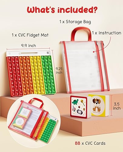 Miniatura 2 de JoyCat Word Pop CVC Word Games Juego de pesca magnética de madera, letras Montessori, juegos fónicos de cognición para niños pequeños, juguete de