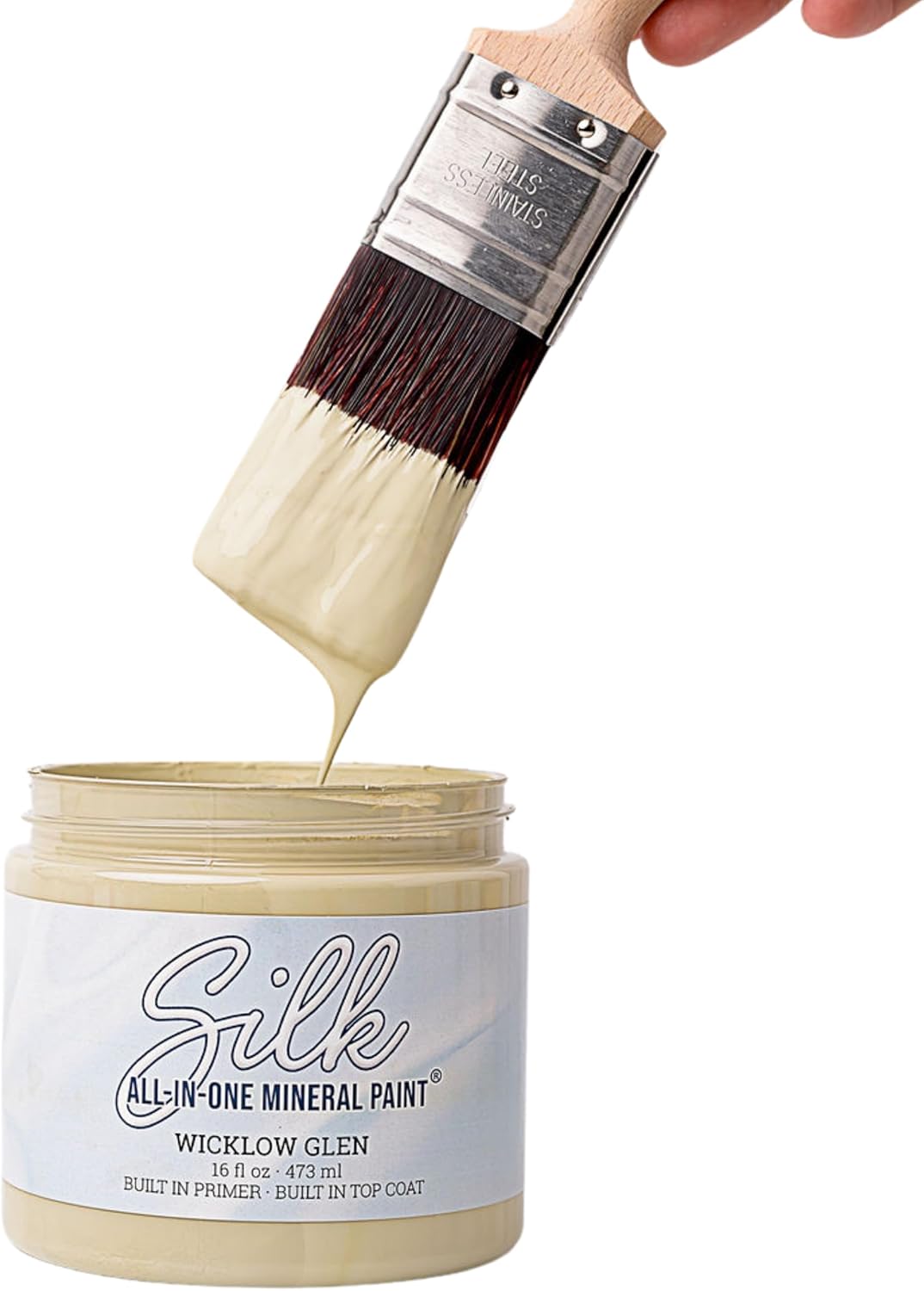 Dixie Belle Paint Company Silk All In One Mineral Paint - Black Sands ( 32oz | 946mL ) - Built in Primer, Built in Topcoat - Chalk Paint for Furniture, Cabinet, Wood, Metal, and Home Decor, DIY