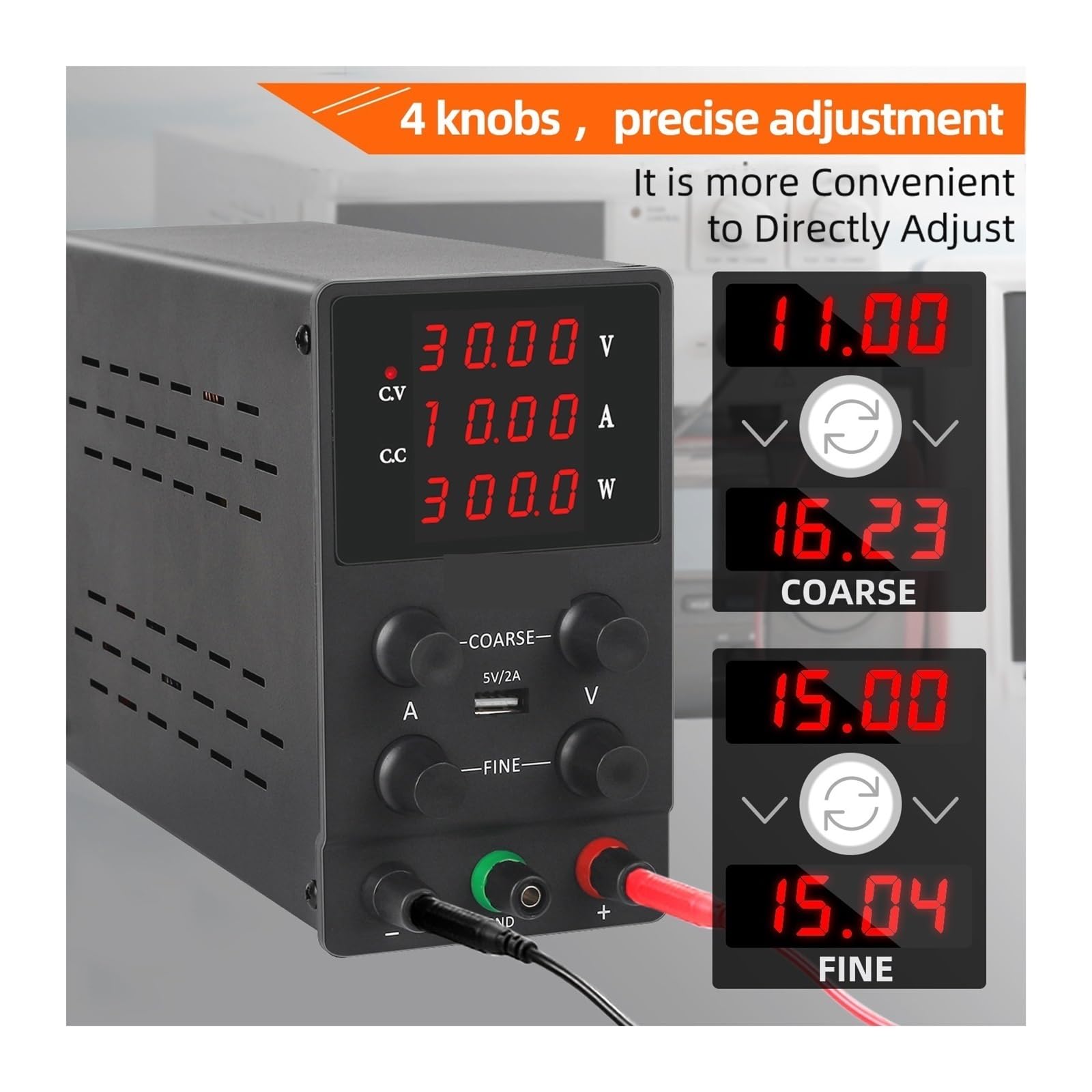 Fuente de alimentación variable, Unidad De Fuente Alimentación Banco Laboratorio CC, Ajustable, For Pc, 30V, 10A, 60V, 120V, 20A, 200V, 400V((SPS-E305)30V 5A)