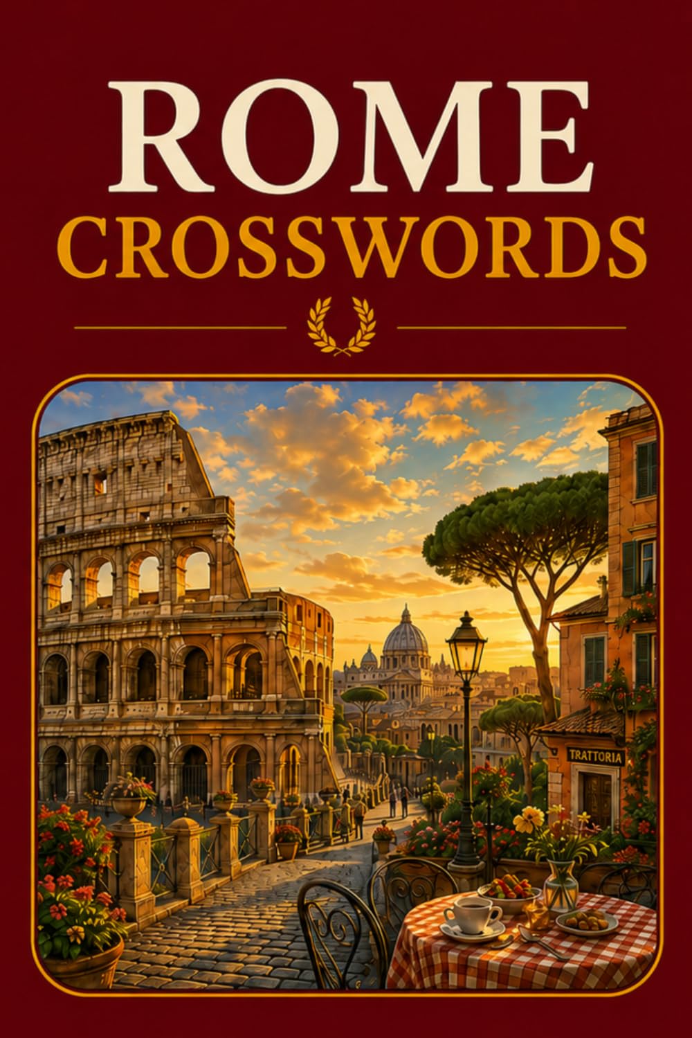ROME CROSSWORDS: 6x9 Inches, 120 Pages | 60 crosswordsPuzzles | Solutions Included|