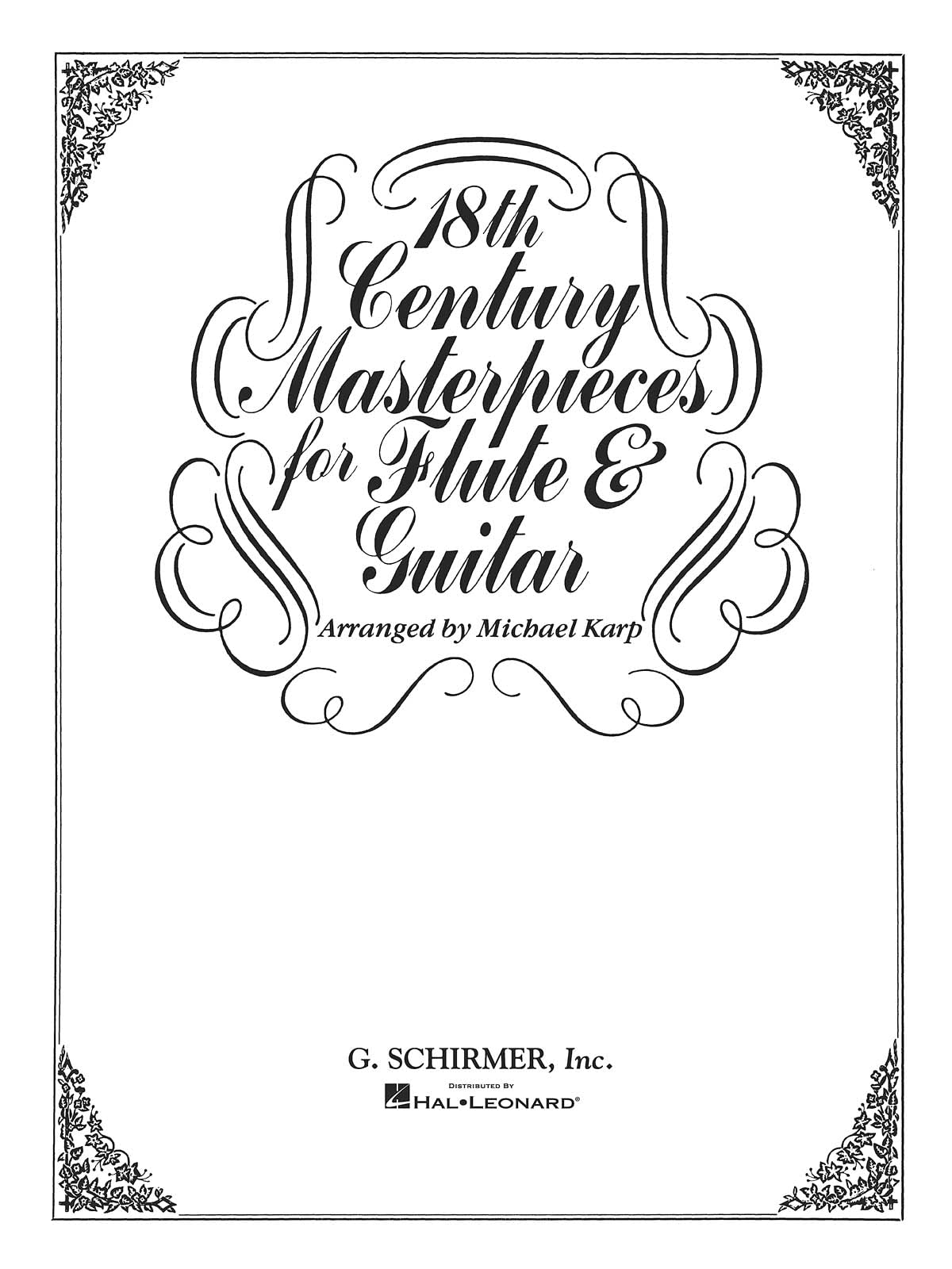 Livre 18th century masterpieces for flute and guitar édition de prestige