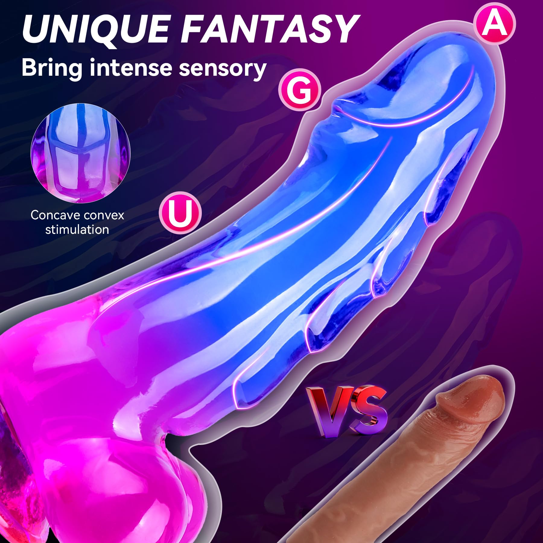 Realistic Dildo Sex Toys – 7.8 Inch Monster Dildo with Strong Suction Cup, Fantasy Dildo for Anal Stimulation, Adult Sex Toy for Women and Couples
