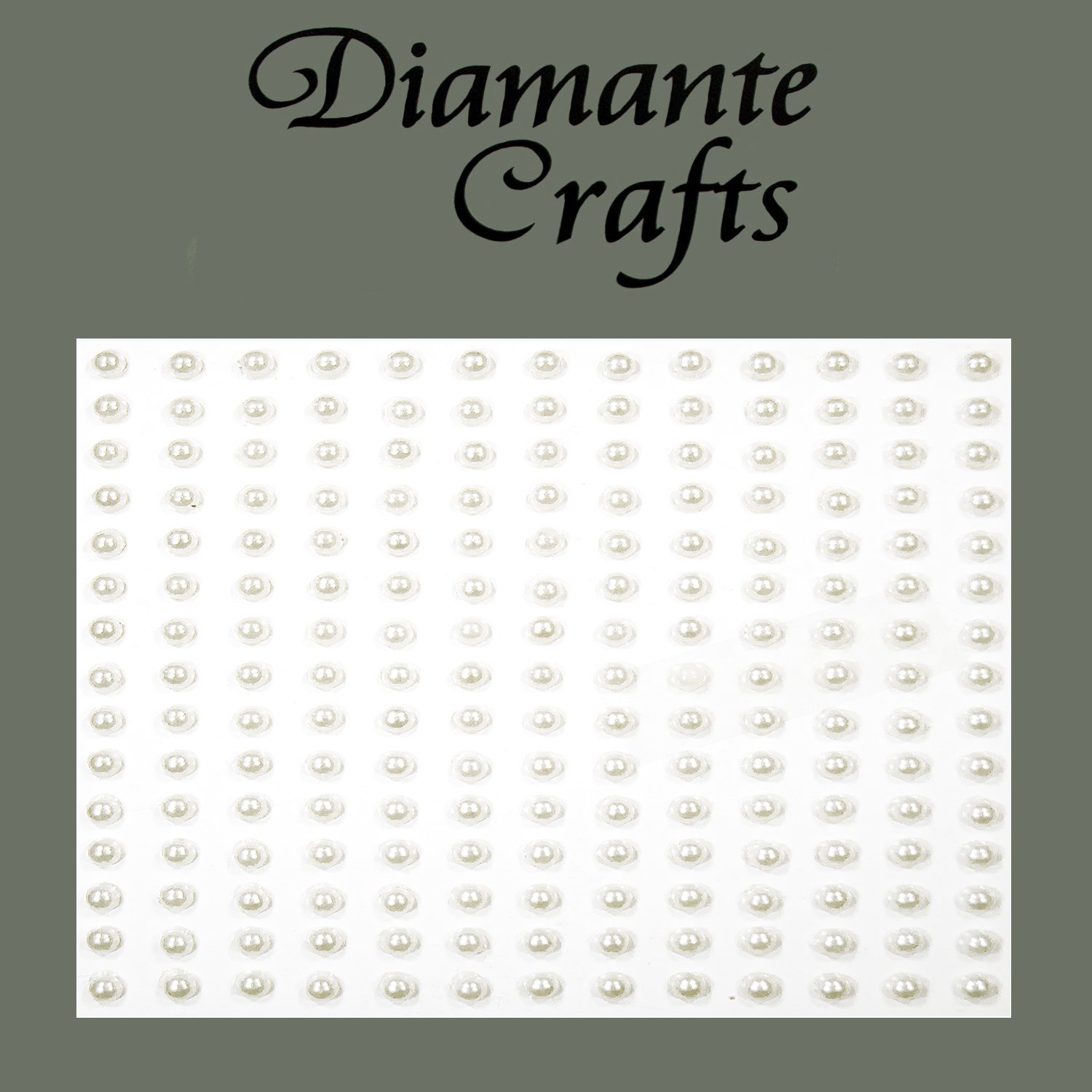 Diamante Crafts Ivory 195 X 3Mm Pearl Self Adhesive Rhinestone Craft Embellishment Gems - Created Exclusively