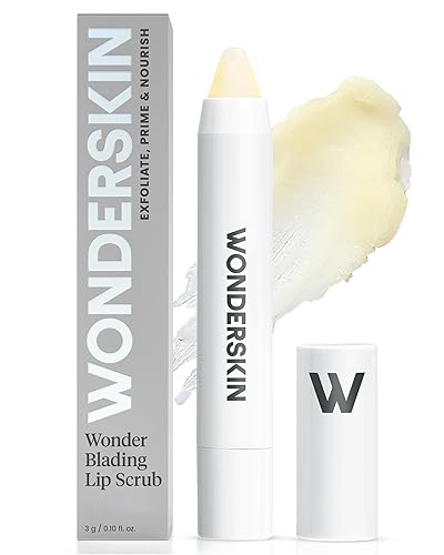 Wonderskin 3-in-1 Lip Scrub Exfoliator & Moisturizer, Lip Exfoliator Scrub,