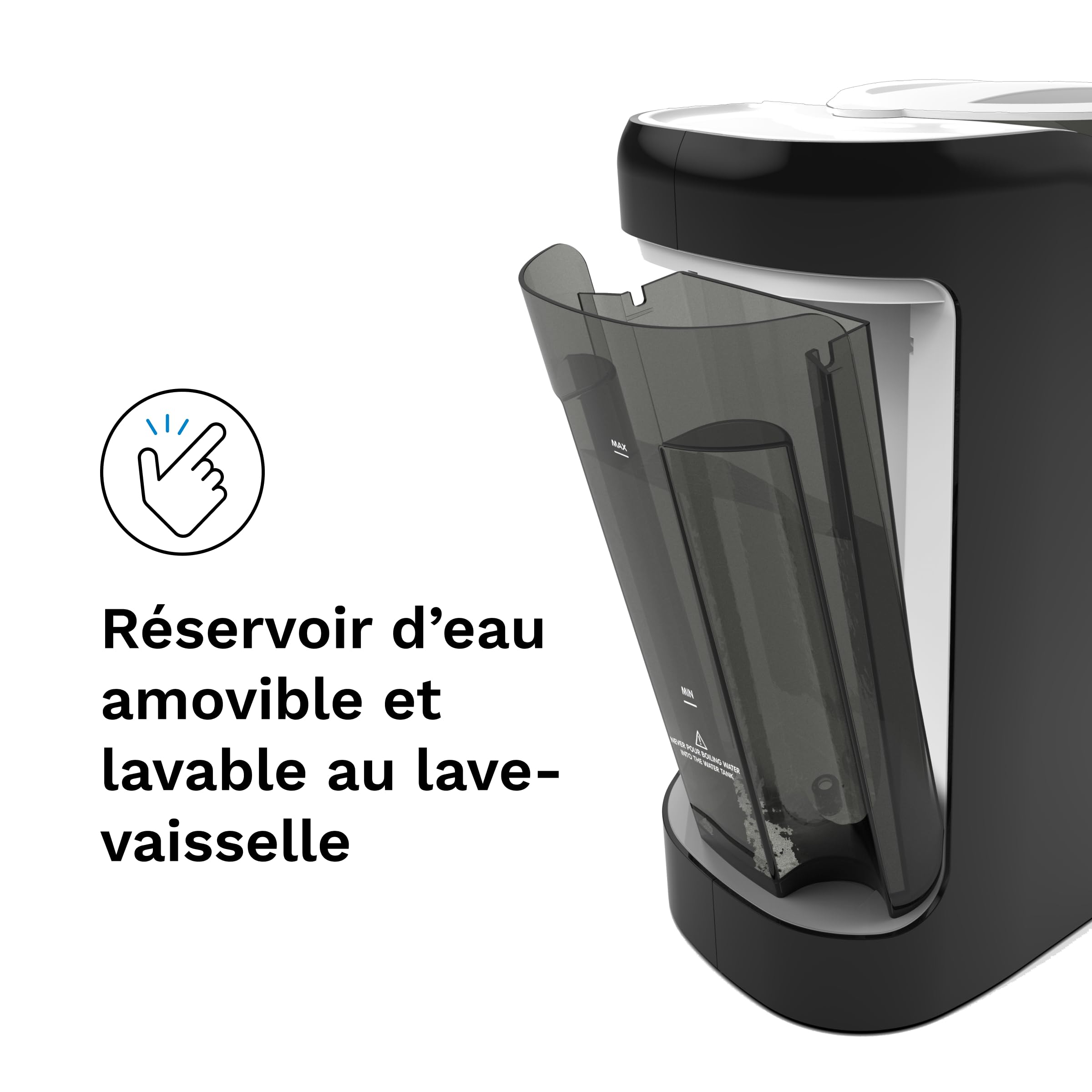 Baby Brezza - Préparateur de Biberons automatique Formula Pro Advanced avec kit entonnoir supplémentaire offert - Noir et Blanc