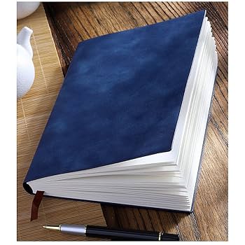 Amazon.co.jp: A5 ネイビー ブルー ノート 100 枚/200 横線中ページ