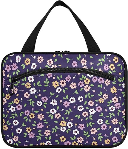 Bolsa de aseo de flores bohemias, grande, impermeable, para colgar, bolsa organizadora de maquillaje de viaje, bolsa de cosméticos de viaje portátil