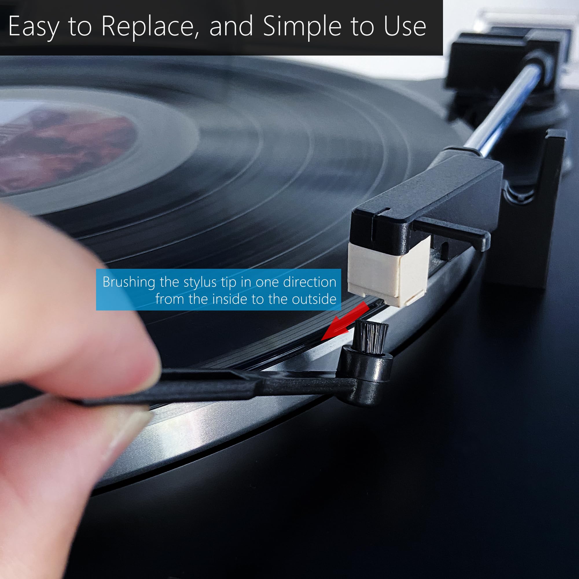 ATN3600L ATN3600LC - Puntina di ricambio per giradischi in vinile Audio-Technica AT-LP60X, AT-LP60XBT, AT-LP60XBT-USB, AT-SB727, AT-SB2022