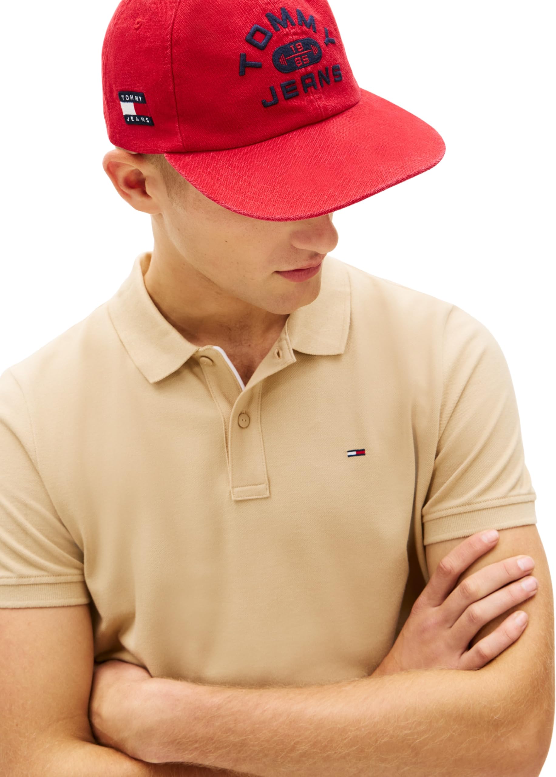 Tommy Jeans Herren Poloshirt Kurzarm Slim Placket Slim Fit