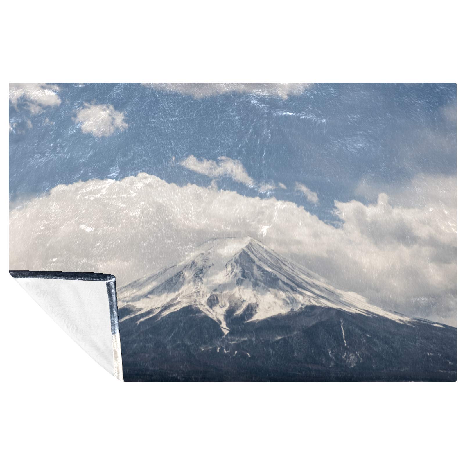 Couverture douce Fuji Mountain plaid thermique chaud pour lit et camping