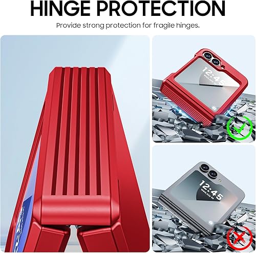 Miniatura 9 de CENMASO - Funda para Samsung Galaxy Z Flip 6 con protector de pantalla integrado y protección de bisagra, protección ultrafina de cuerpo completo a