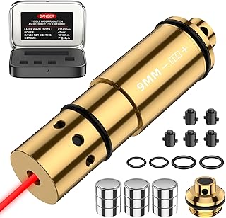 Vstranics 9mm Laser Training Cartridge Dry Fire Training System with Rubber Snap Cap, O-Rings and 3 Set Batteries for Dry ...