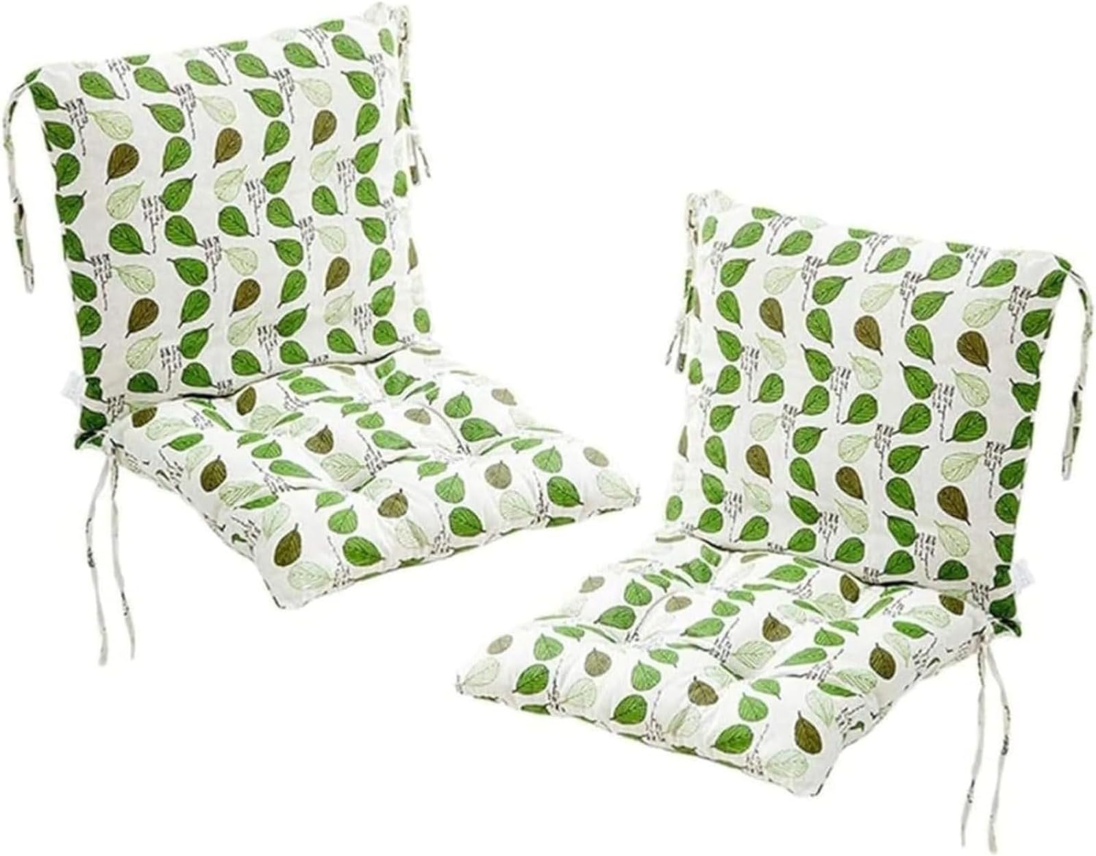 Confezione da 2 cuscini per sedia da giardino con schienale rimovibile, 40 x 80 cm, per supporto lombare, comodi cuscini per mobili da esterno, ideali per patio e terrazza