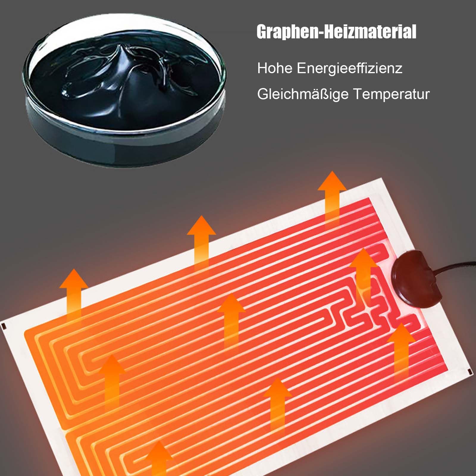 EWENYS Terrarium Heizmatte mit Temperaturregler, Reptil Heizmatten für Reptilien Schildkröte, Schlangen, Eidechse, Gecko, Spinne, Raupe, Aquarium Schildkröte Wärmematte(5W,14 * 15 cm) - 3