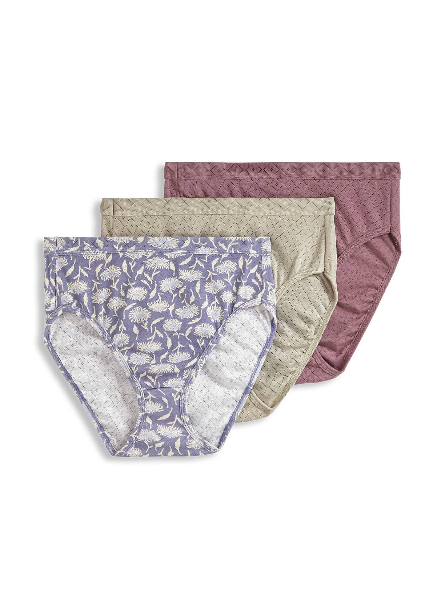 Jockey Women's Underwear 100% Cotton Elance Breathe French Cut - 3 Pack
