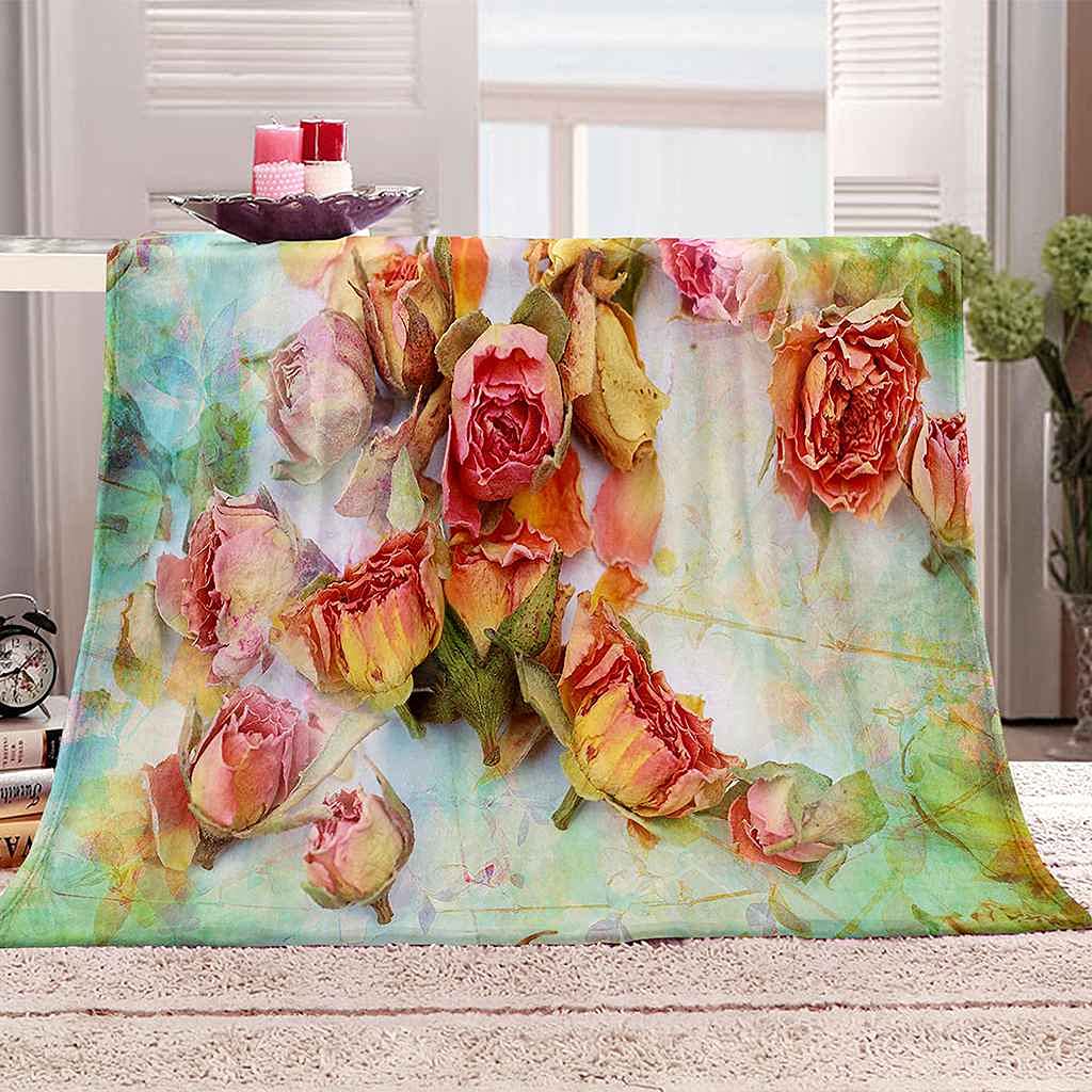 Couverture polaire flanelle chaude anti-froid grand plaid rose 150x200 lavable en machine