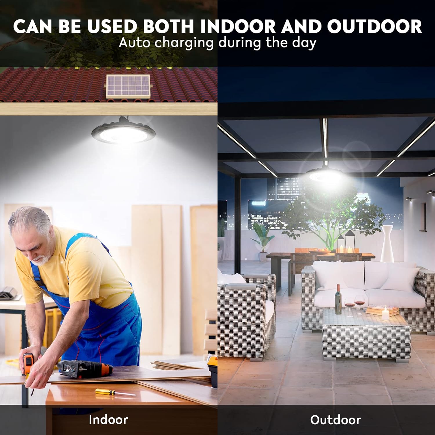 Dual Head Solar Lights Indoor Outdoor, 3000LM Solar Shed Light, IP65 Waterproof Pendant Lights Motion Sensor, Remote for Barn Patio Chicken Coop Gazebo Garage Security Lighting