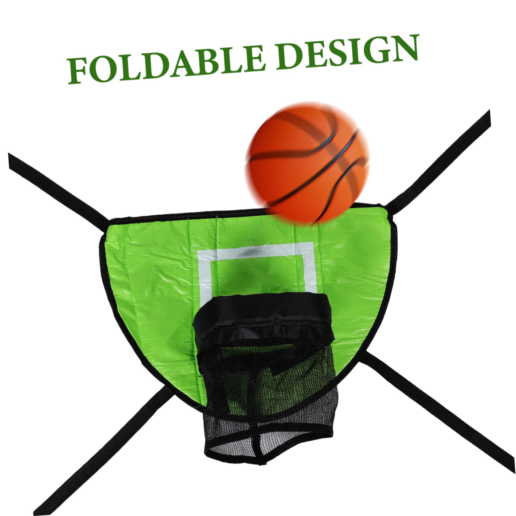 OHPHCALL Trampoline Basketball Frame for Boys and Girls Mini Hoop Basketball Attachment