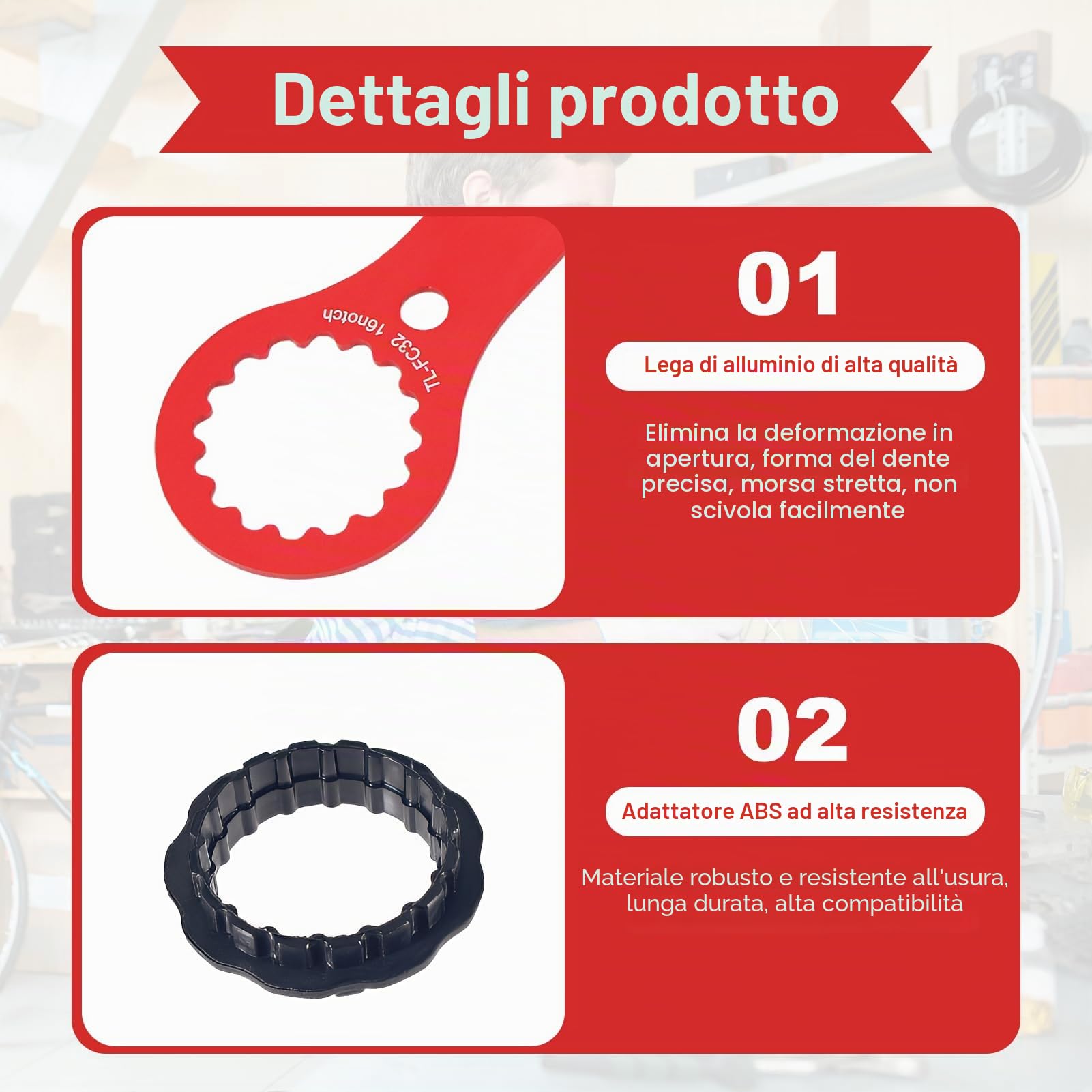 Chiave Movimento Centrale - Attrezzo per Freni a Disco per Bicicletta, Compatibile con Dischi Freno Shimano Centerlock e Attrezzi per Un Facile Montaggio e smontaggio
