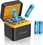 Rechargeable AA Lithium Batteries with Fast USB-C Charger, 12-Pack 4255 mWh 1.5V Constant Voltage for Blink Outdoor Camera, Xbox Controller, Flashlights – 2000+ Cycles