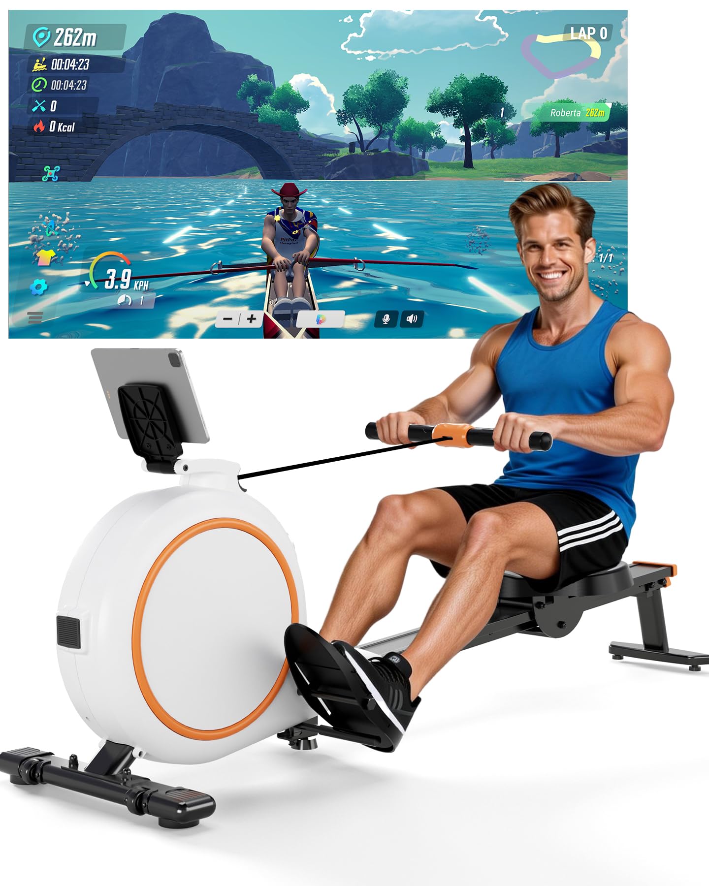 Lacuffy Indoor Rowing Machine, Magnetic with 32 Levels of Quiet Resistance