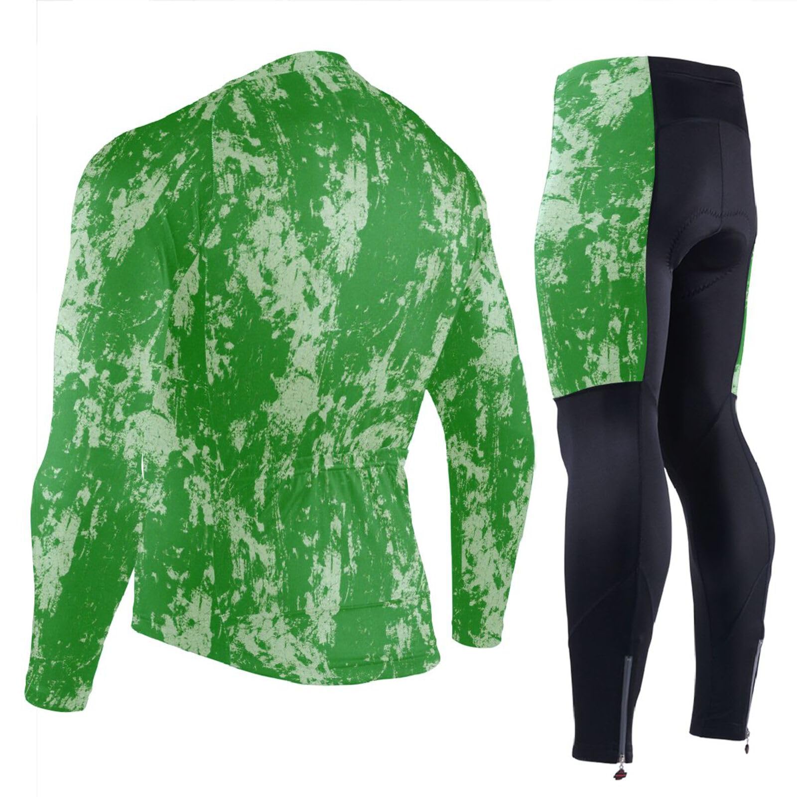 Fahrradtrikot für Herren, mit Taschen, Windbreaker, langärmelig, 3D-gepolstert