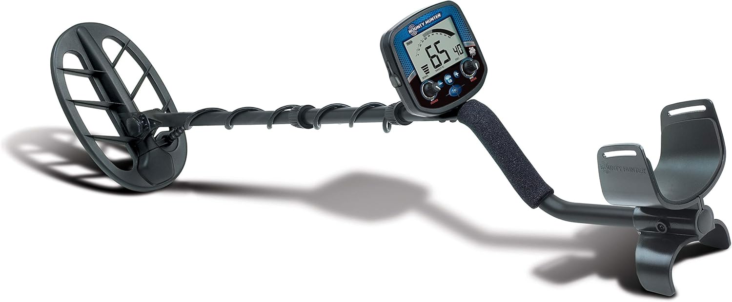 Bounty Hunter Time Ranger Pro Metal Detector with 11-Inch Waterproof DD Searchcoil, Blue – Adjustable Iron Audio, Backlit Display, Enhanced Tone Discrimination System, Ground Grab Technology