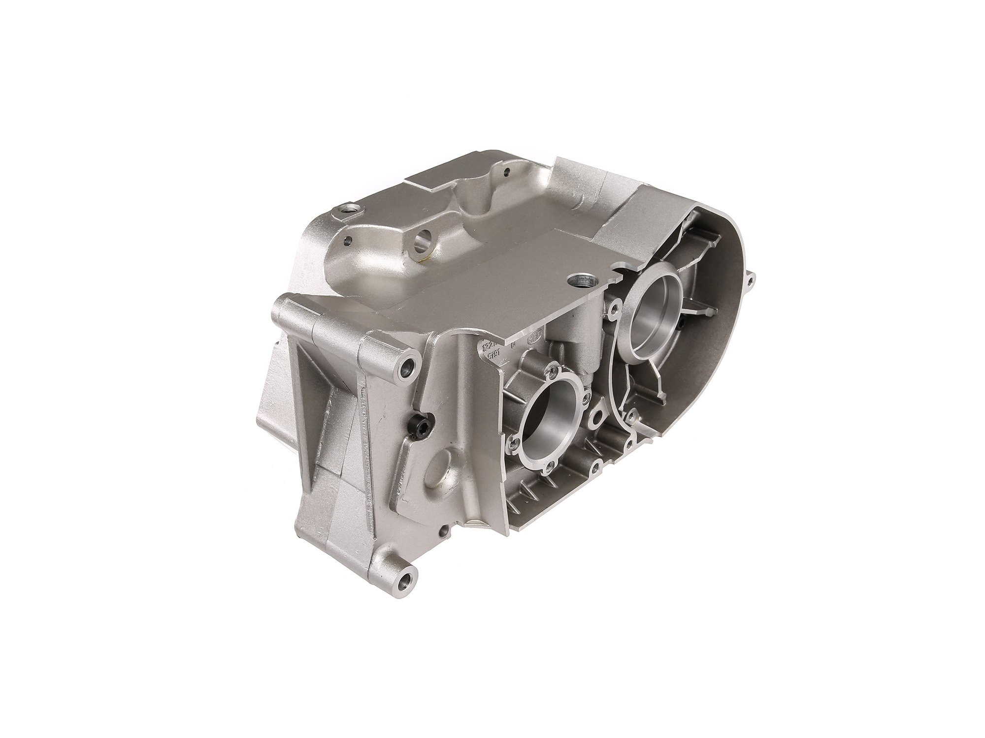 Gehäuse - Motorgehäuse Simson-Motor M541-543 (60km/h) - silbermetallic lackiert - gebohrt auf Ø 46,1 mm für Standard-Zylinder