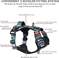 Vista 102 de Petmolico - Juego de arnés para perro sin tirones, 2 correas de sujeción con asa de fácil control, chaleco reflectante para razas pequeñas, arnés