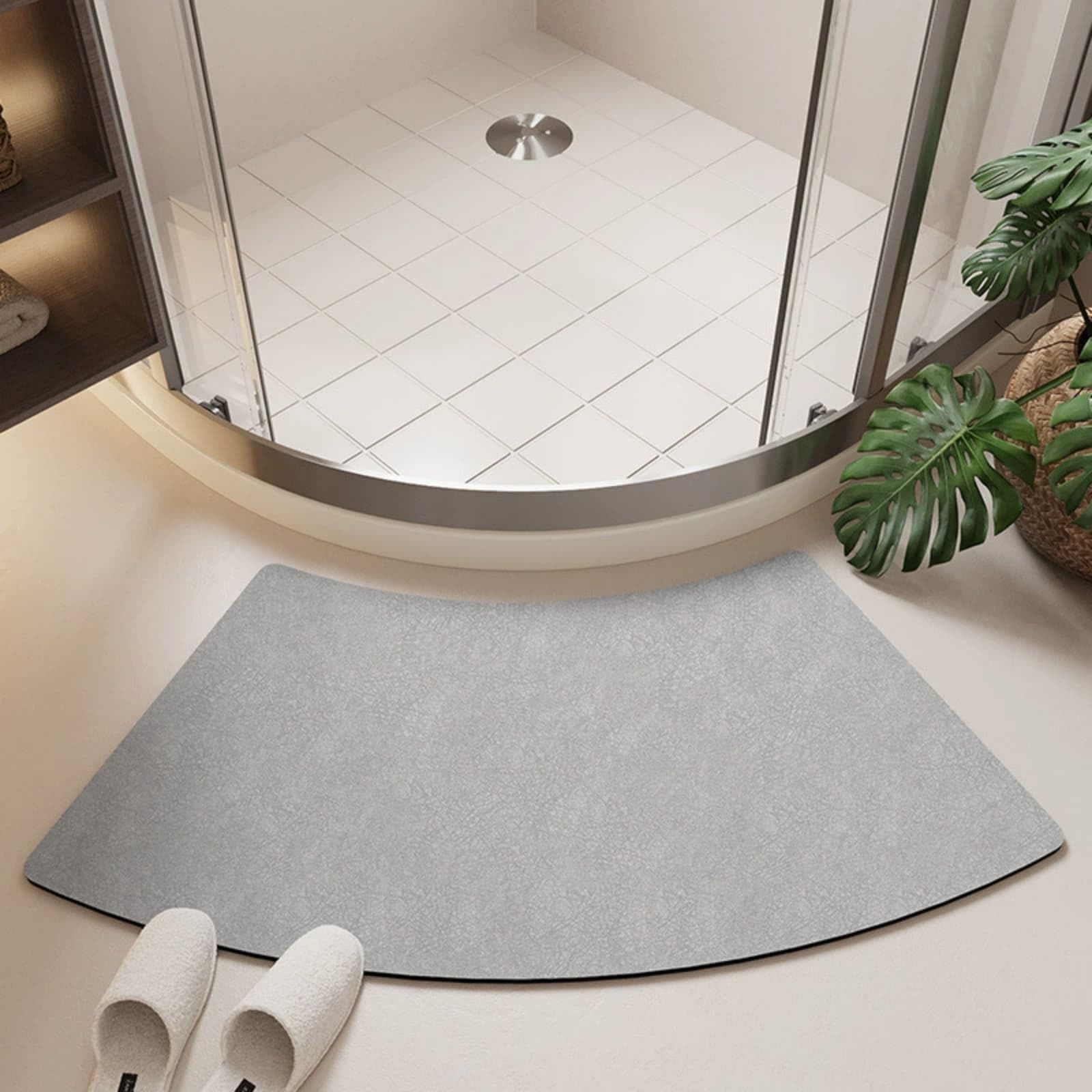 Chickwin Alfombrilla Baño Arco Absorbente (Gris,60x120cm)