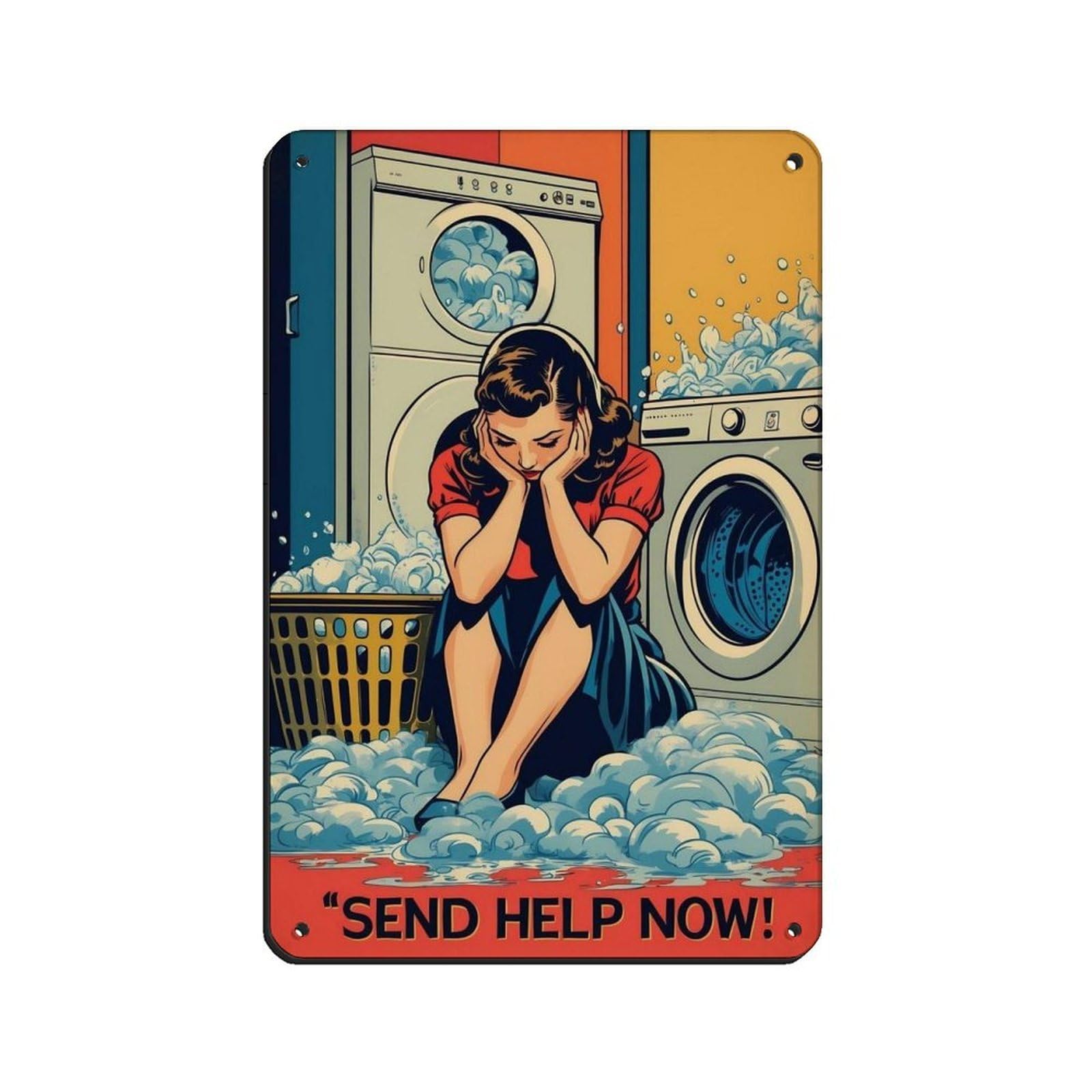 Poster amusant en métal anti-stress pour égayer un mur vide 20 x 30 cm