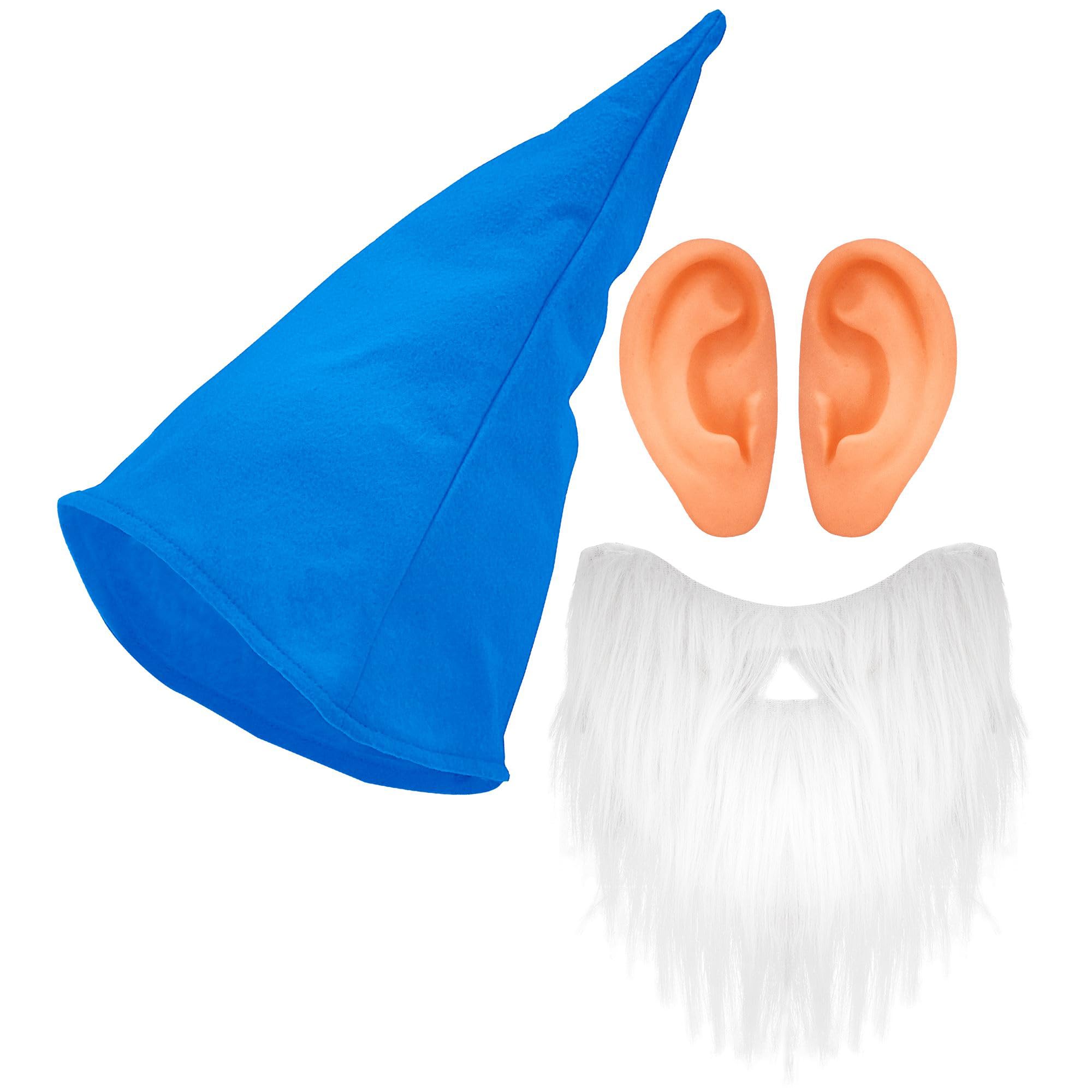 W WIDMANN MILANO Party Fashion - Gnome Costume Set, 3-Piece with Hat, Beard & Ears, Costume Accessory for Carnival