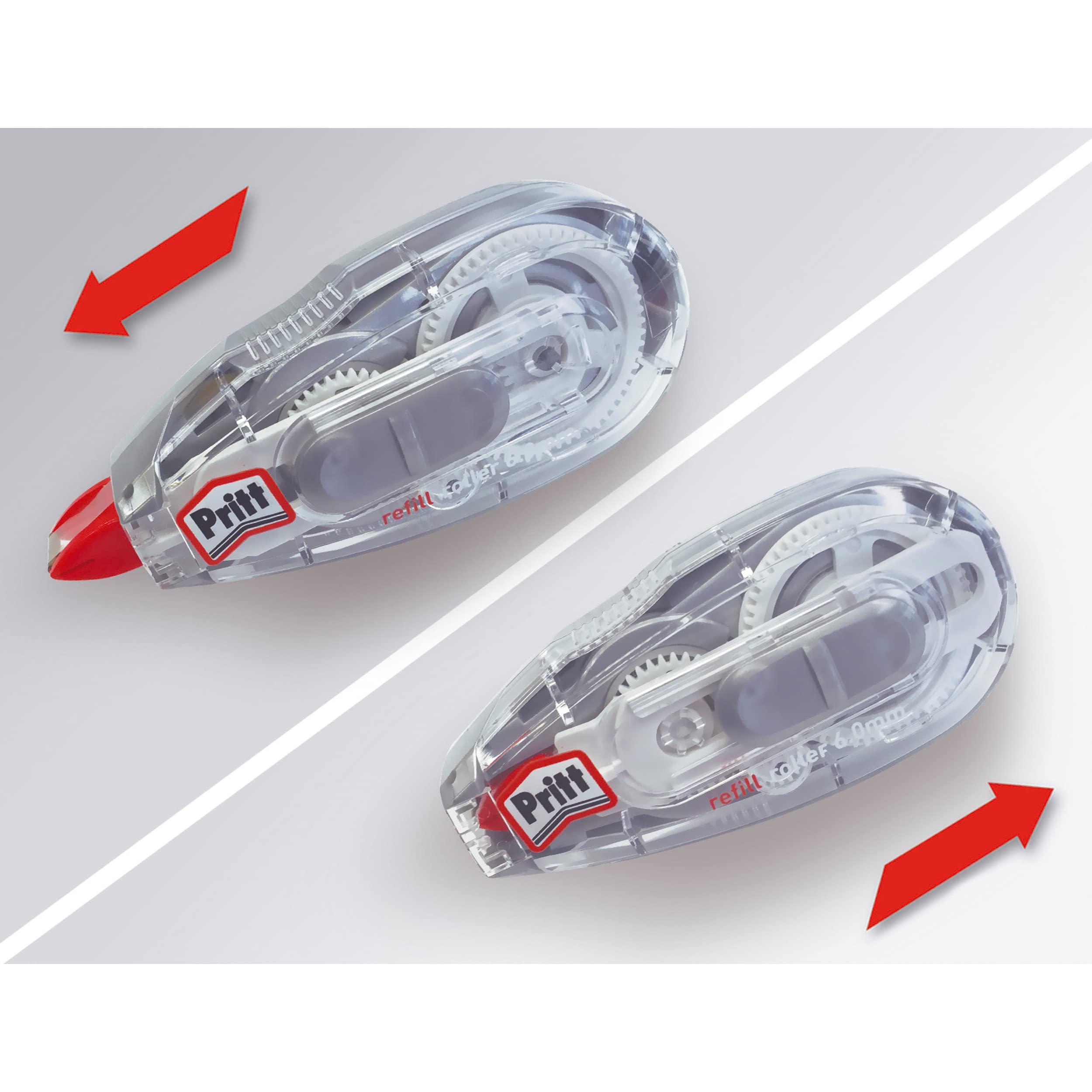 Pritt Korrekturroller Refill Flex Roller Midway, 12 + 4 Roller im Display, einfach nachfüllbar, einziehbare flexible Spitze, Push & Pull Funktion, Breite 4,2mm, Länge 12m, 9H PRR4M